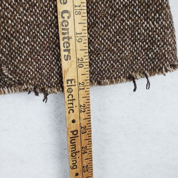 Vintage Fossil Women's S Frayed Tweed Open Blazer‎ Jacket Brown Old Money Preppy - Picture 4 of 10